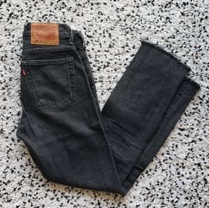 Levi's high-rise straight cropped jeans